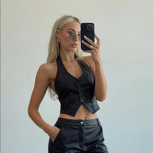 Princess Polly Leather Vest Top